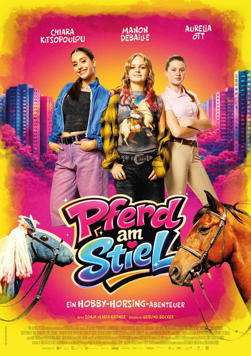 Pferd am Stiel poster