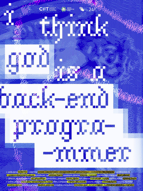 i think god is a back-end programmer poster