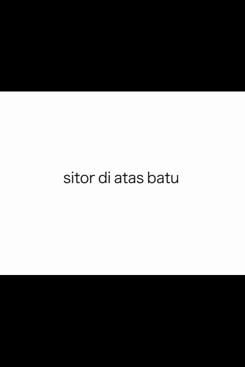Sitor di Atas Batu poster