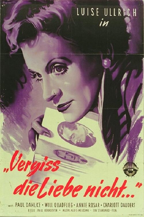 Vergiß die Liebe nicht poster