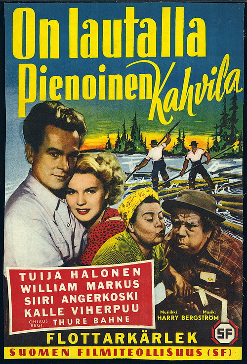 On lautalla pienoinen kahvila poster