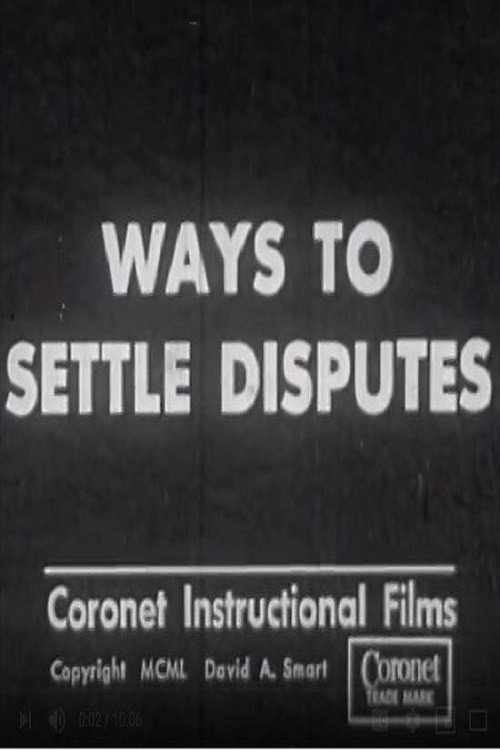 Ways to Settle Disputes poster