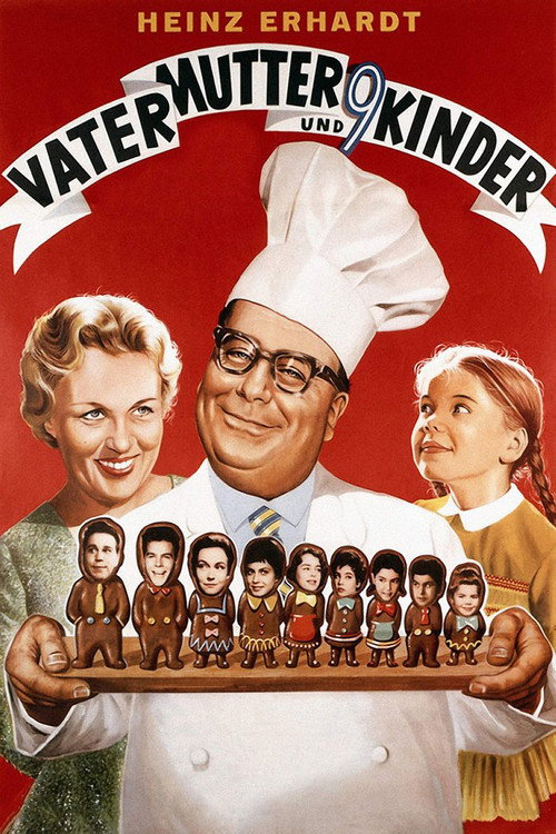 Vater, Mutter und neun Kinder poster