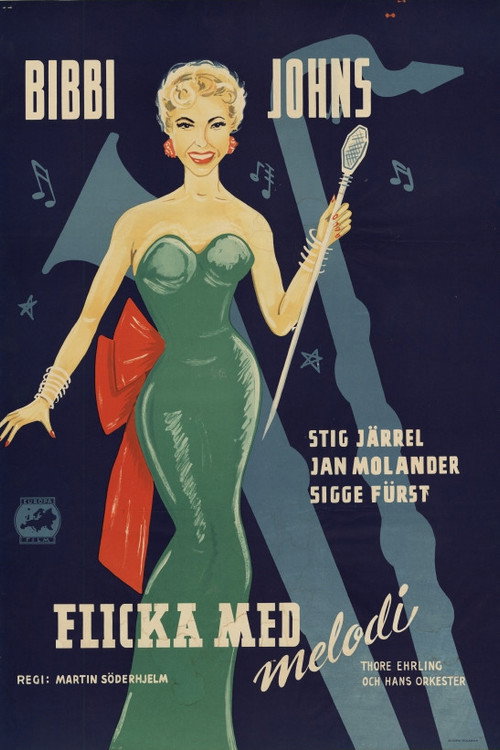 Flicka med melodi poster