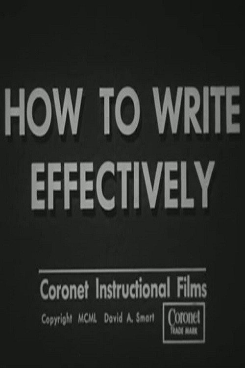 How To Write Effectively poster