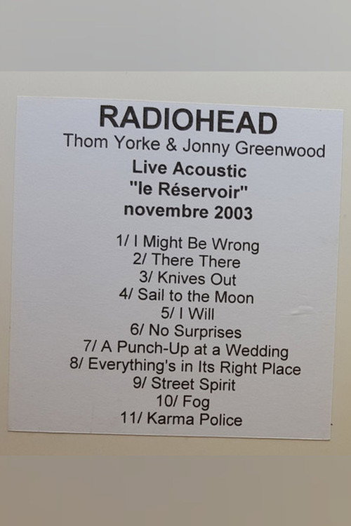 Thom Yorke and Jonny Greenwood | Acoustic at Le Reservoir poster