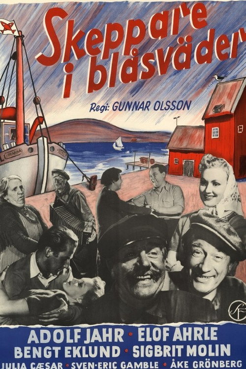 Skeppare i blåsväder poster