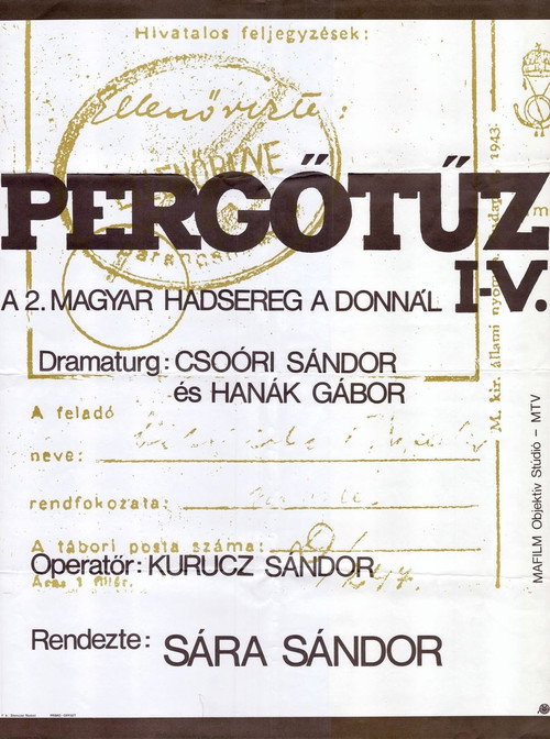 Pergőtűz poster