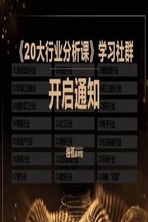 老裘的20大行业分析课 poster