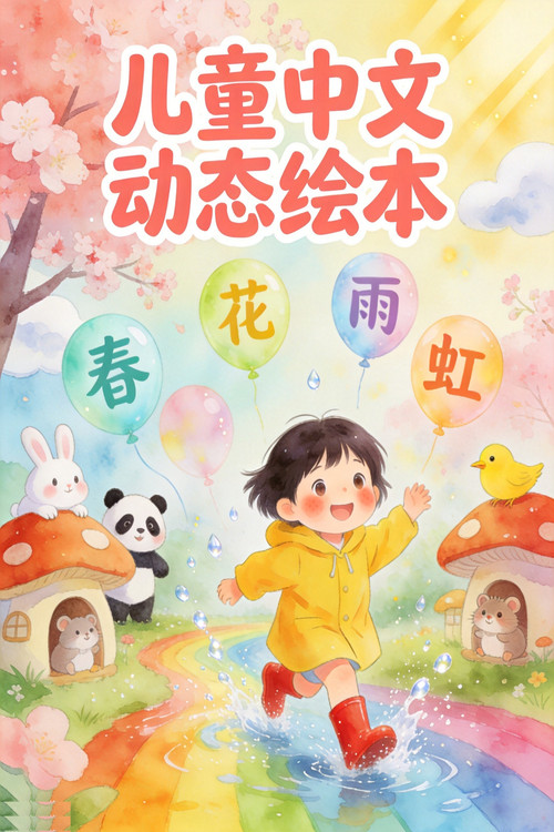 儿童中文动态绘本 poster