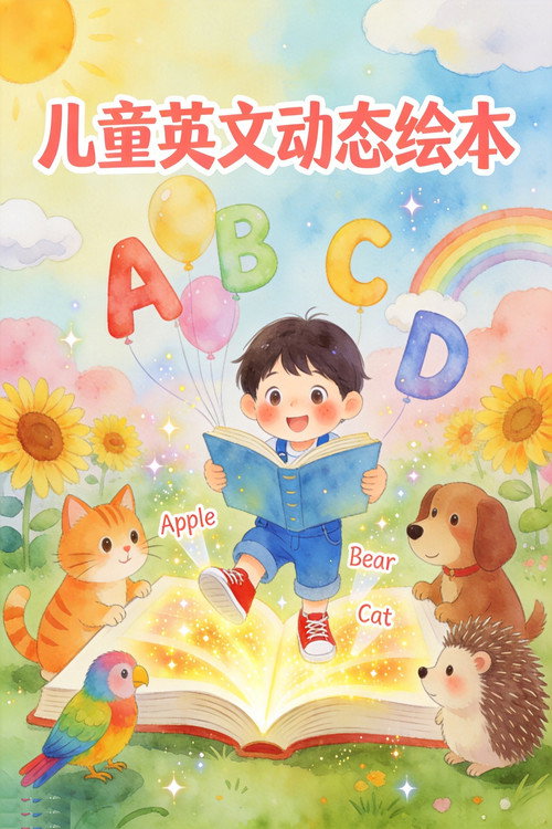 儿童英文动态绘本 poster